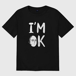 Футболка оверсайз женская IM OK, цвет: черный