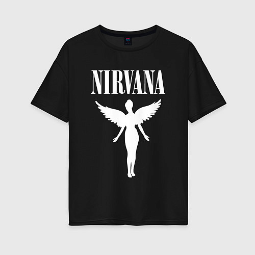 Женская футболка оверсайз NIRVANA / Черный – фото 1