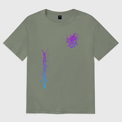 Футболка оверсайз женская CYBERPUNK 2077, цвет: авокадо