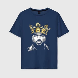Футболка оверсайз женская Ice Cube King, цвет: тёмно-синий
