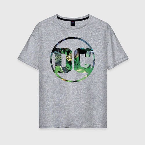 Женская футболка оверсайз Green Lantern / Меланж – фото 1