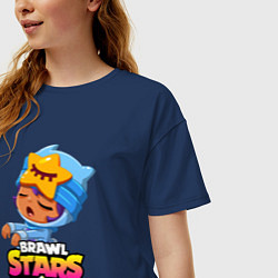 Футболка оверсайз женская BRAWL STARS SANDY, цвет: тёмно-синий — фото 2