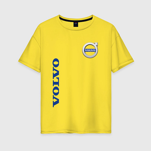 Женская футболка оверсайз VOLVO / Желтый – фото 1