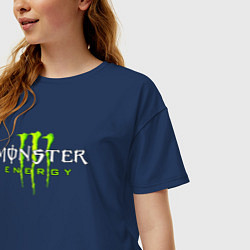 Футболка оверсайз женская MONSTER ENERGY, цвет: тёмно-синий — фото 2