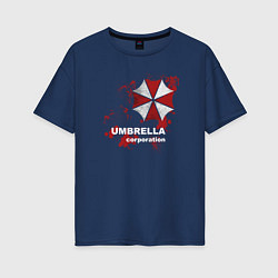 Футболка оверсайз женская Umbrella, цвет: тёмно-синий