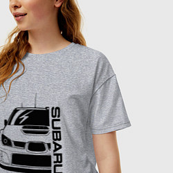 Футболка оверсайз женская SUBARU Z, цвет: меланж — фото 2