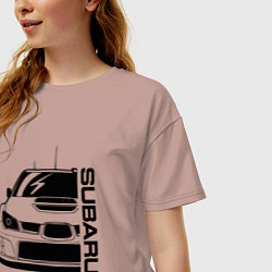Футболка оверсайз женская SUBARU Z, цвет: пыльно-розовый — фото 2