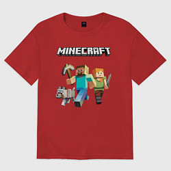 Футболка оверсайз женская MINECRAFT, цвет: красный
