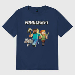 Футболка оверсайз женская MINECRAFT, цвет: тёмно-синий