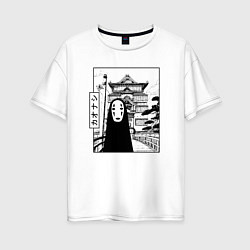 Женская футболка оверсайз No-Face Spirited Away Ghibli