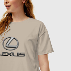 Футболка оверсайз женская LEXUS, цвет: миндальный — фото 2
