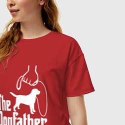 Футболка оверсайз женская The Dogfather - пародия, цвет: красный — фото 2