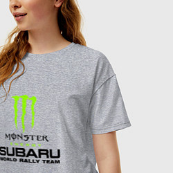 Футболка оверсайз женская MONSTER ENERGY Z, цвет: меланж — фото 2