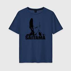 Футболка оверсайз женская Saitama, цвет: тёмно-синий