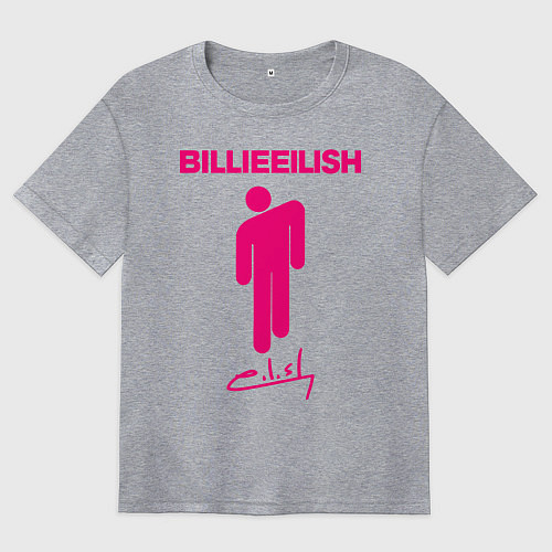 Женская футболка оверсайз BILLIE EILISH / Меланж – фото 1