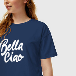 Футболка оверсайз женская Bella Ciao, цвет: тёмно-синий — фото 2