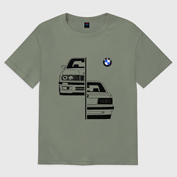 Футболка оверсайз женская BMW БМВ Z, цвет: авокадо