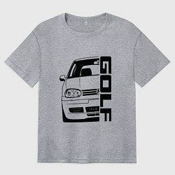 Футболка оверсайз женская Volkswagen Golf Z, цвет: меланж