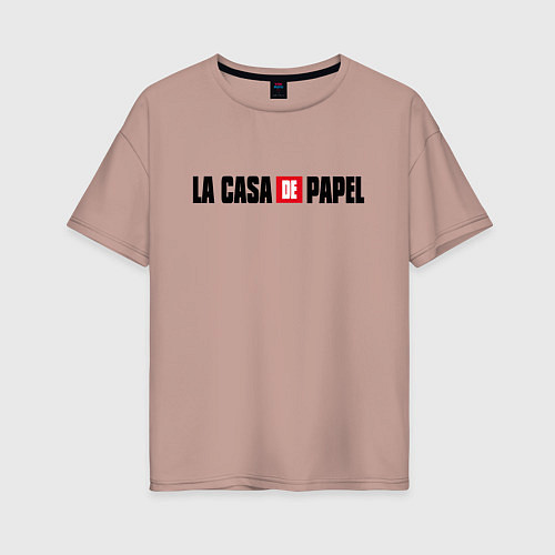 Женская футболка оверсайз La Casa de Papel Z / Пыльно-розовый – фото 1
