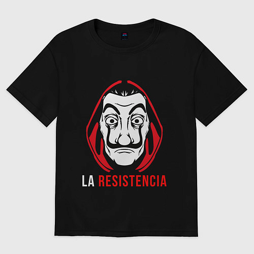 Женская футболка оверсайз La Resistenicia / Черный – фото 1