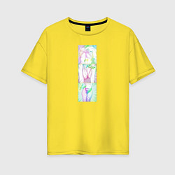 Футболка оверсайз женская Hentai, цвет: желтый