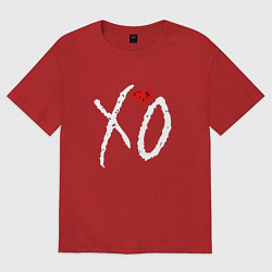 Футболка оверсайз женская The Weeknd XO, цвет: красный