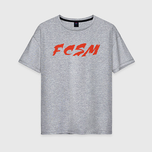Женская футболка оверсайз FCSM / Меланж – фото 1