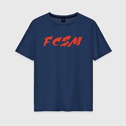 Футболка оверсайз женская FCSM, цвет: тёмно-синий