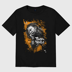Футболка оверсайз женская Thom Yorke, цвет: черный