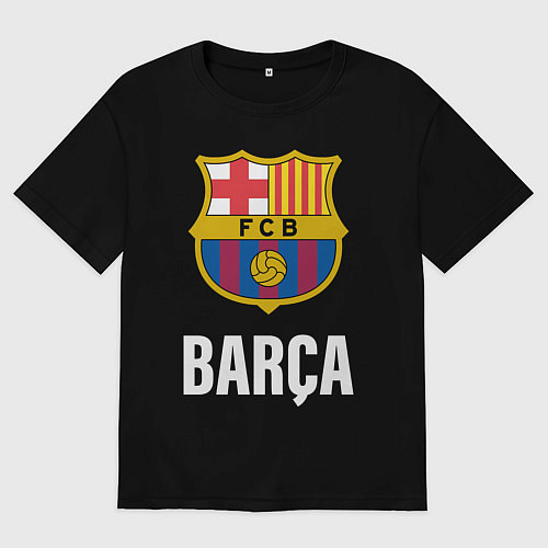 Женская футболка оверсайз BARCA / Черный – фото 1