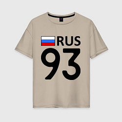 Футболка оверсайз женская RUS 93, цвет: миндальный