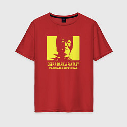 Футболка оверсайз женская VANSAMA OFFICIAL Yellow, цвет: красный