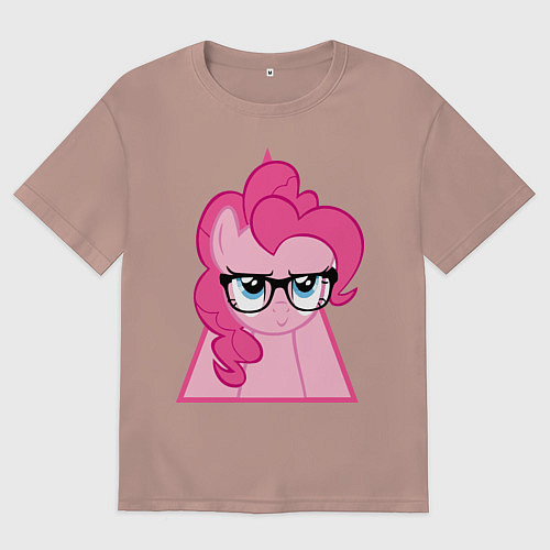 Женская футболка оверсайз Pinky Pie hipster / Пыльно-розовый – фото 1