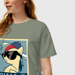 Футболка оверсайз женская Rainbow Dash swag, цвет: авокадо — фото 2