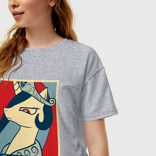 Женская футболка оверсайз Trixie OBEY / Меланж – фото 3