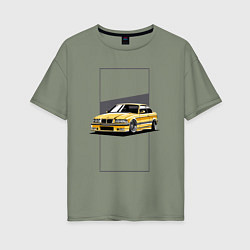 Футболка оверсайз женская BMW E36, цвет: авокадо