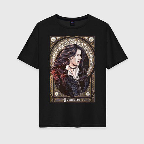 Женская футболка оверсайз The Witcher, Yennefer / Черный – фото 1