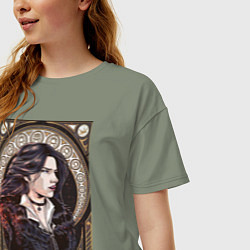 Футболка оверсайз женская The Witcher, Yennefer, цвет: авокадо — фото 2