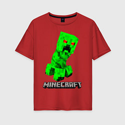 Женская футболка оверсайз MINECRAFT CREEPER