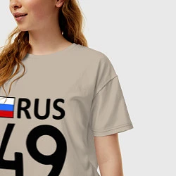Футболка оверсайз женская RUS 49, цвет: миндальный — фото 2