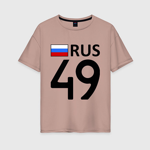 Женская футболка оверсайз RUS 49 / Пыльно-розовый – фото 1