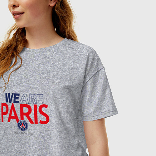 Женская футболка оверсайз PSG We Are Paris 202223 / Меланж – фото 3