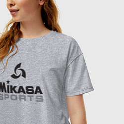 Футболка оверсайз женская MIKASA SPORTS, цвет: меланж — фото 2