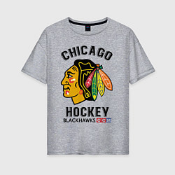 Женская футболка оверсайз CHICAGO BLACKHAWKS NHL