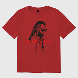 Футболка оверсайз женская Группа Burito, цвет: красный