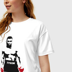 Футболка оверсайз женская Майк Тайсон, цвет: белый — фото 2