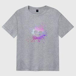 Футболка оверсайз женская BTS, цвет: меланж