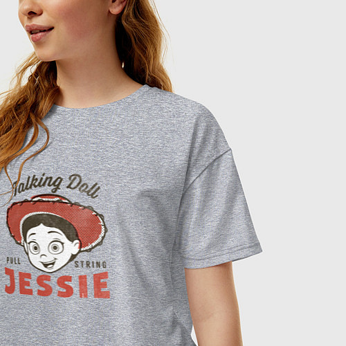 Женская футболка оверсайз Jessie / Меланж – фото 3