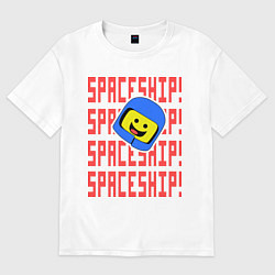 Футболка оверсайз женская Spaceship, цвет: белый