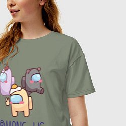 Футболка оверсайз женская Among Us, цвет: авокадо — фото 2